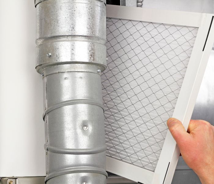 Changing HVAC filters.
