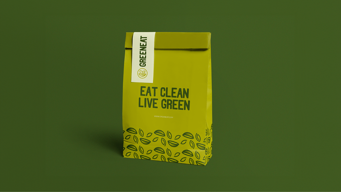 Greeneat Logo and Visual identity detail 13