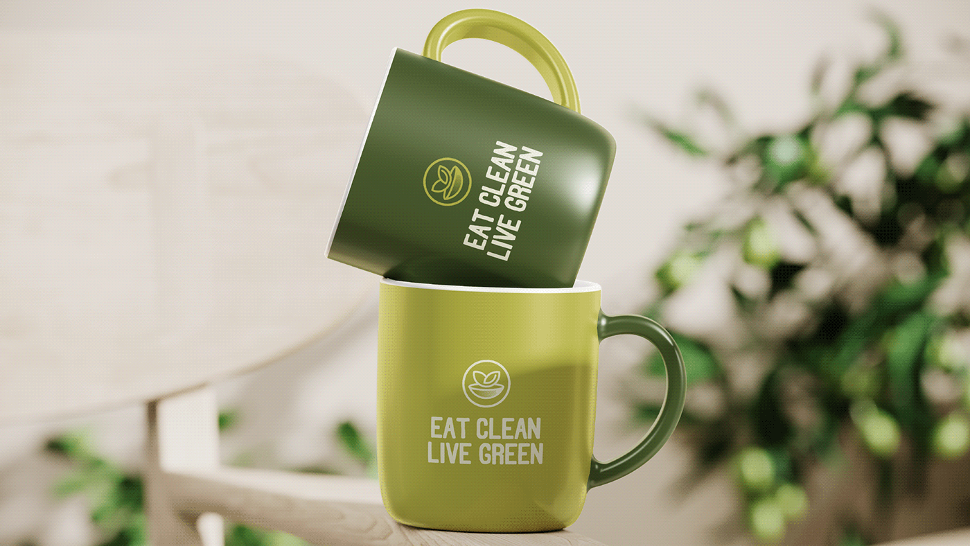 Greeneat Logo and Visual identity detail 24
