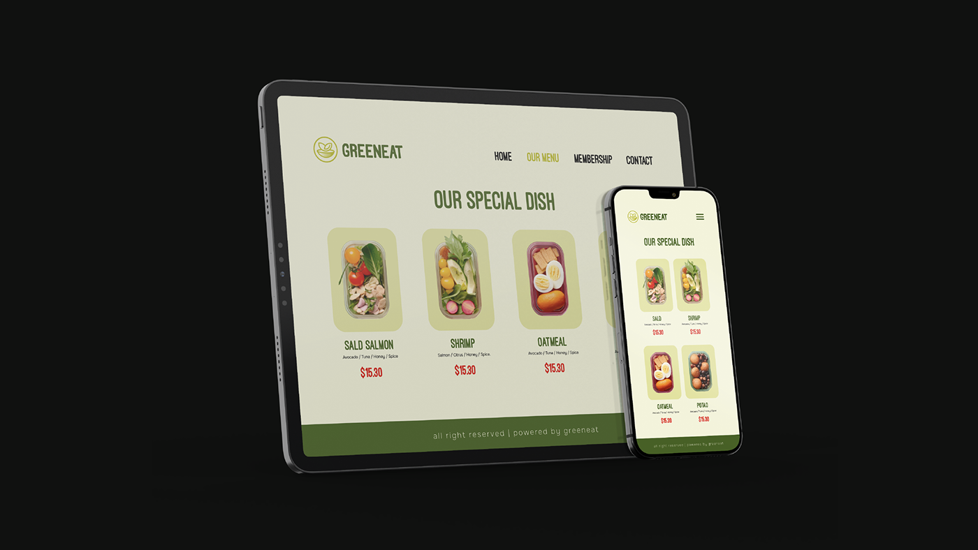 Greeneat Logo and Visual identity detail 18