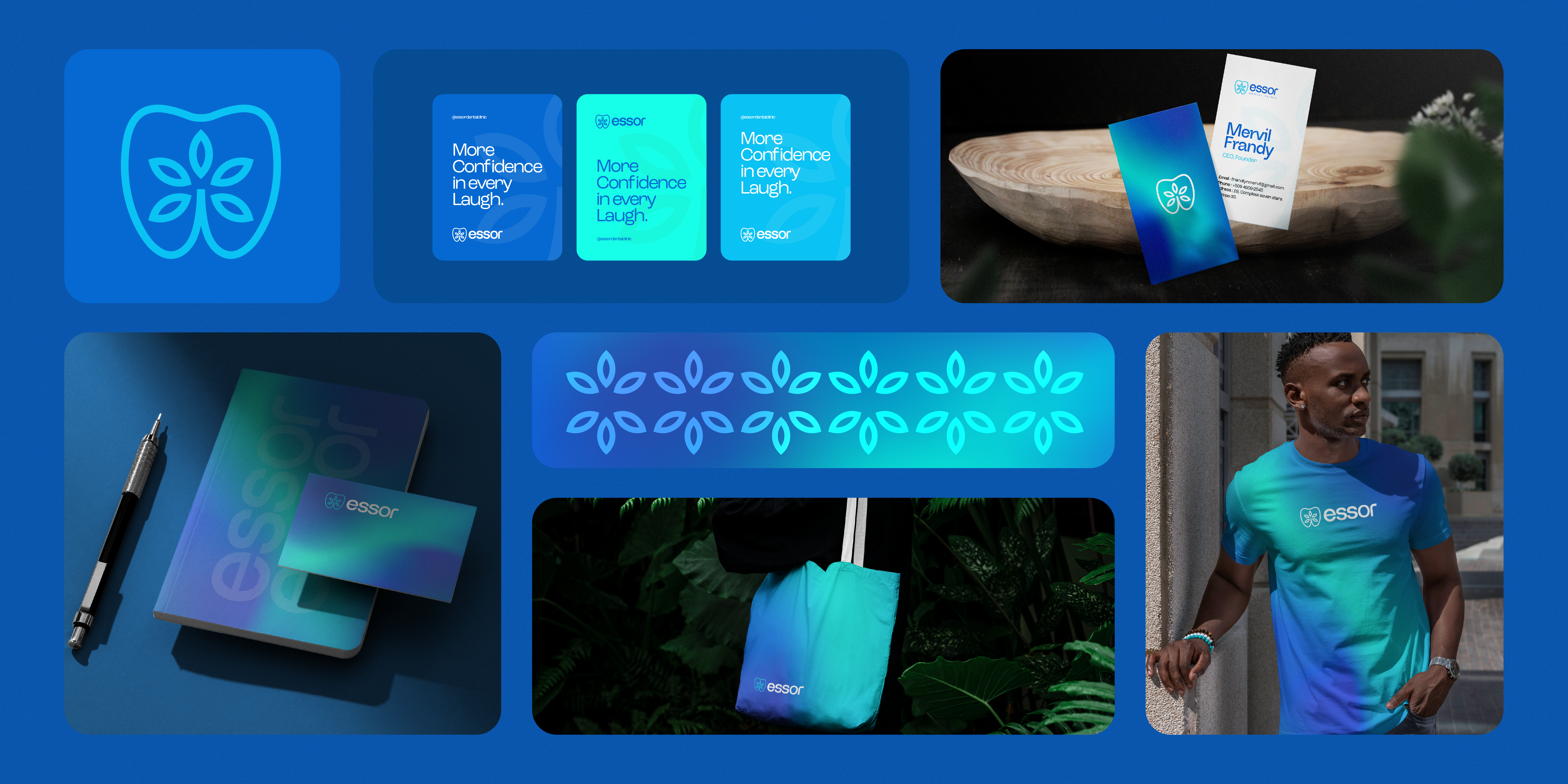 Essor Dental Clinic Visual identity preview