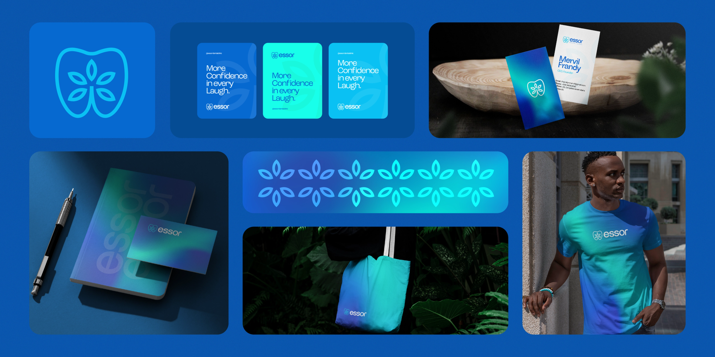 Essor Dental Clinic Visual identity preview