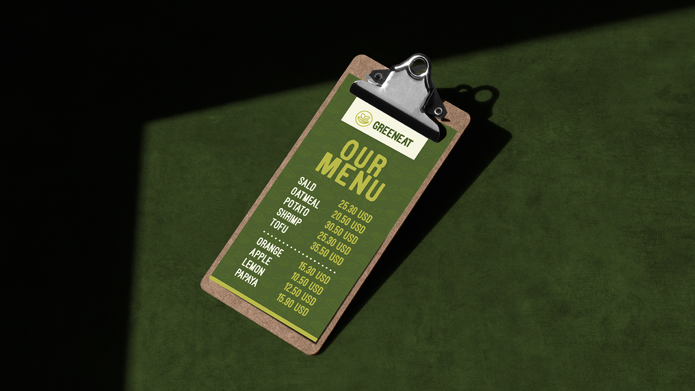 Greeneat Logo and Visual identity detail 23