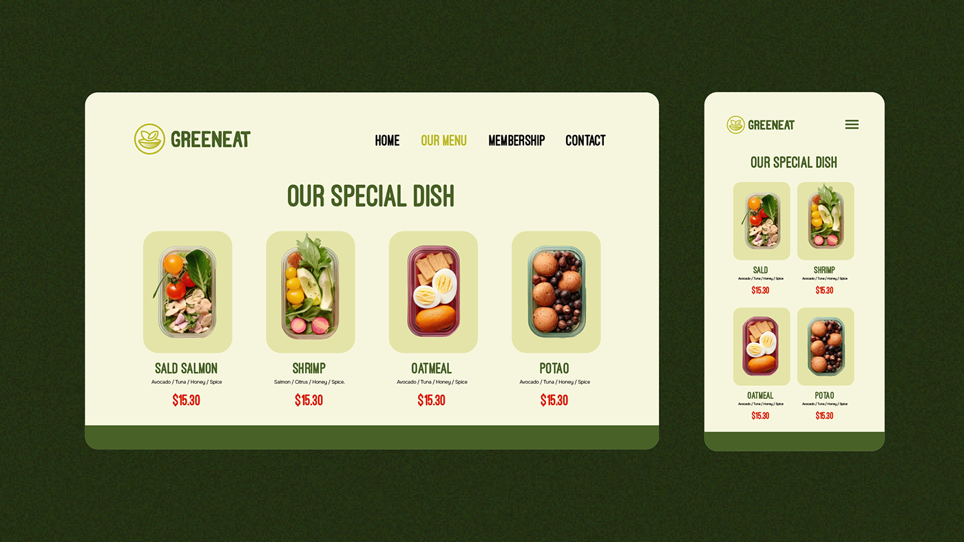Greeneat Logo and Visual identity detail 16