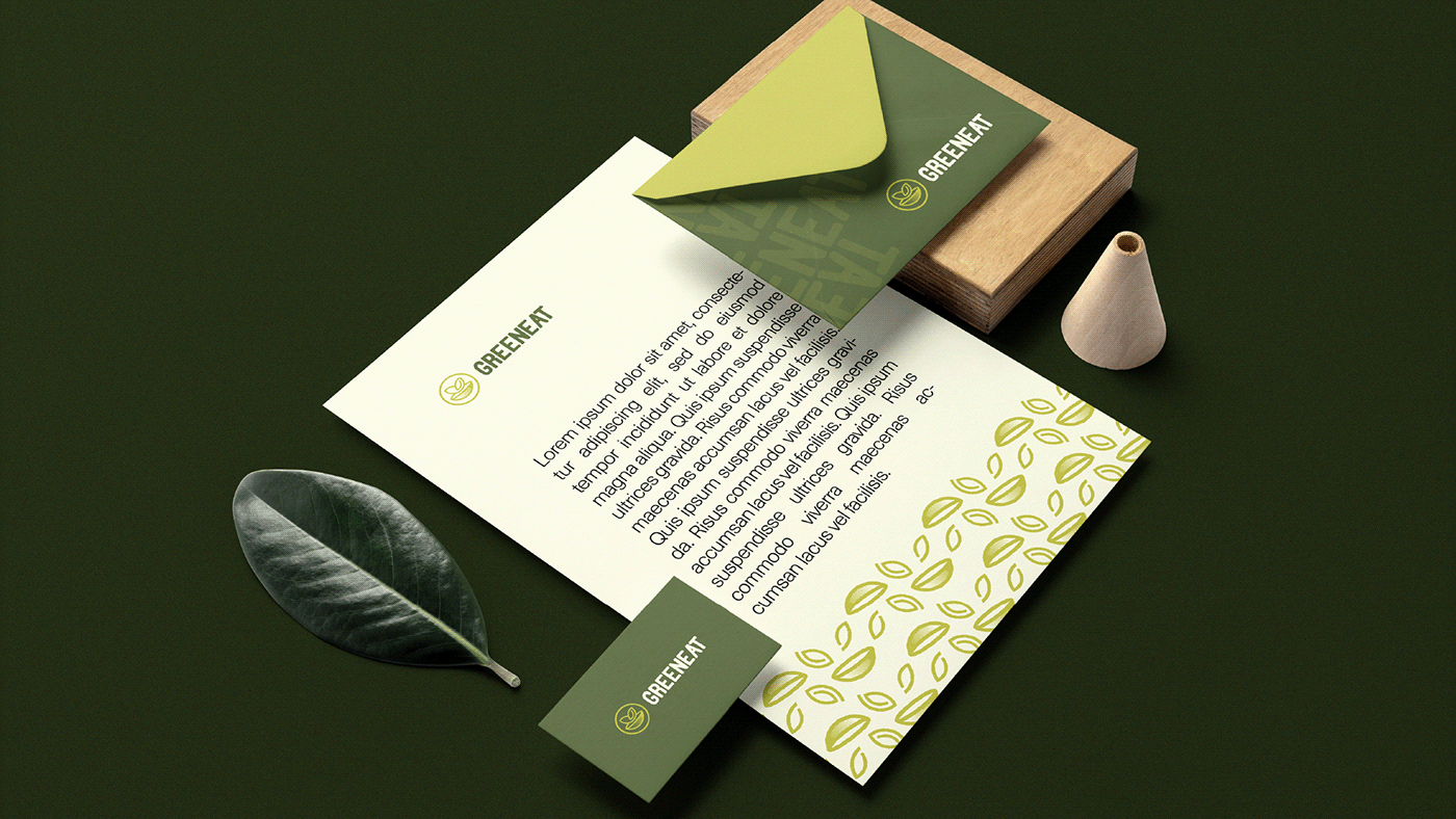 Greeneat Logo and Visual identity detail 19