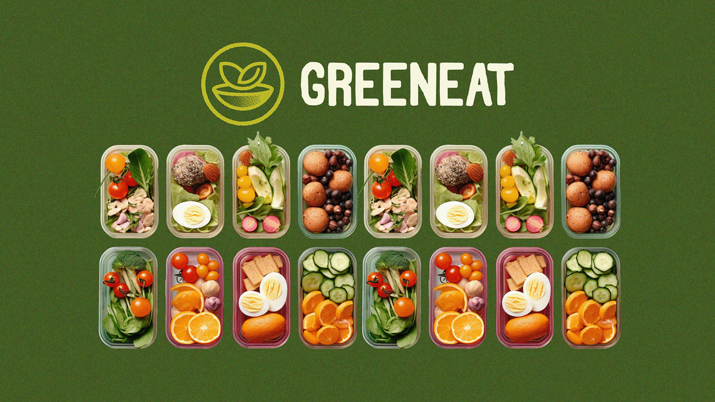Greeneat Logo and Visual identity preview