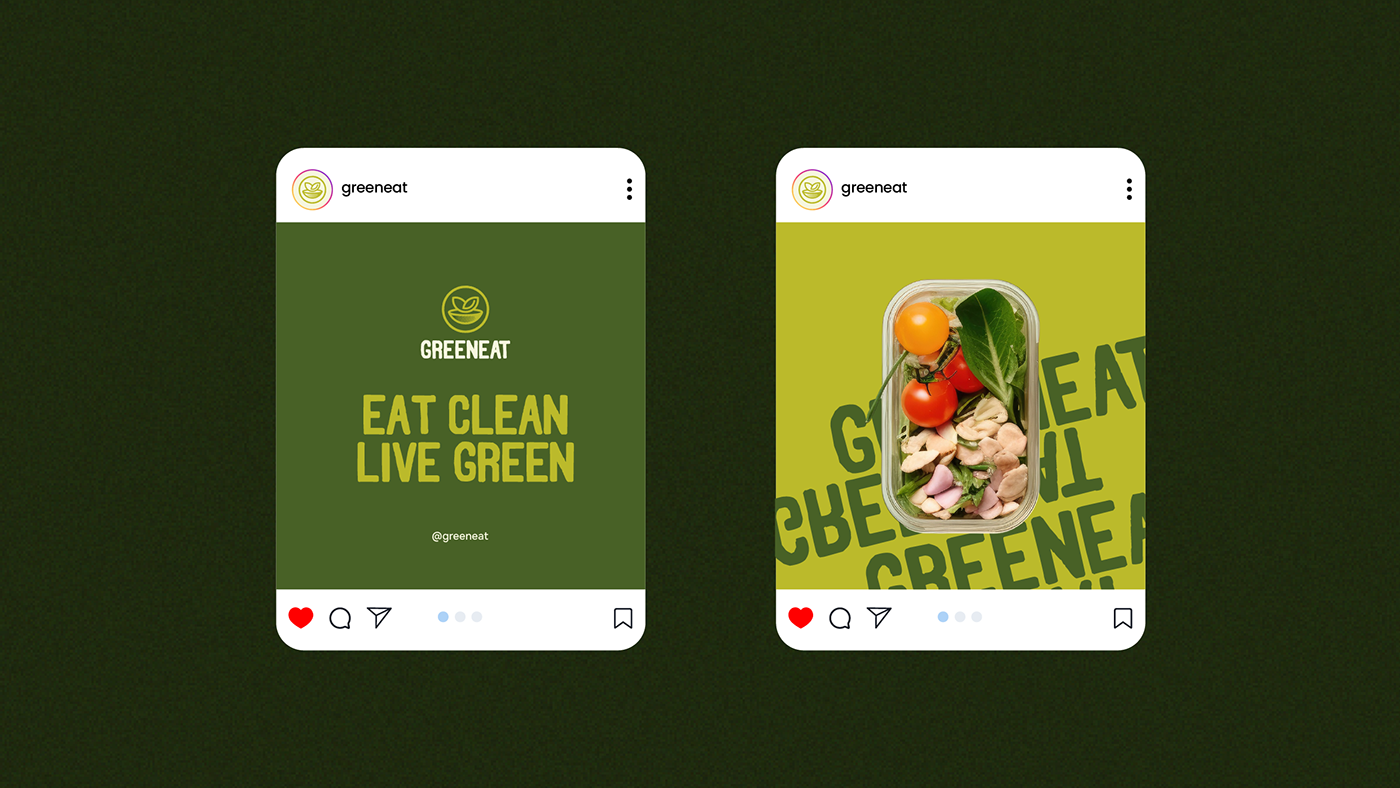 Greeneat Logo and Visual identity detail 17