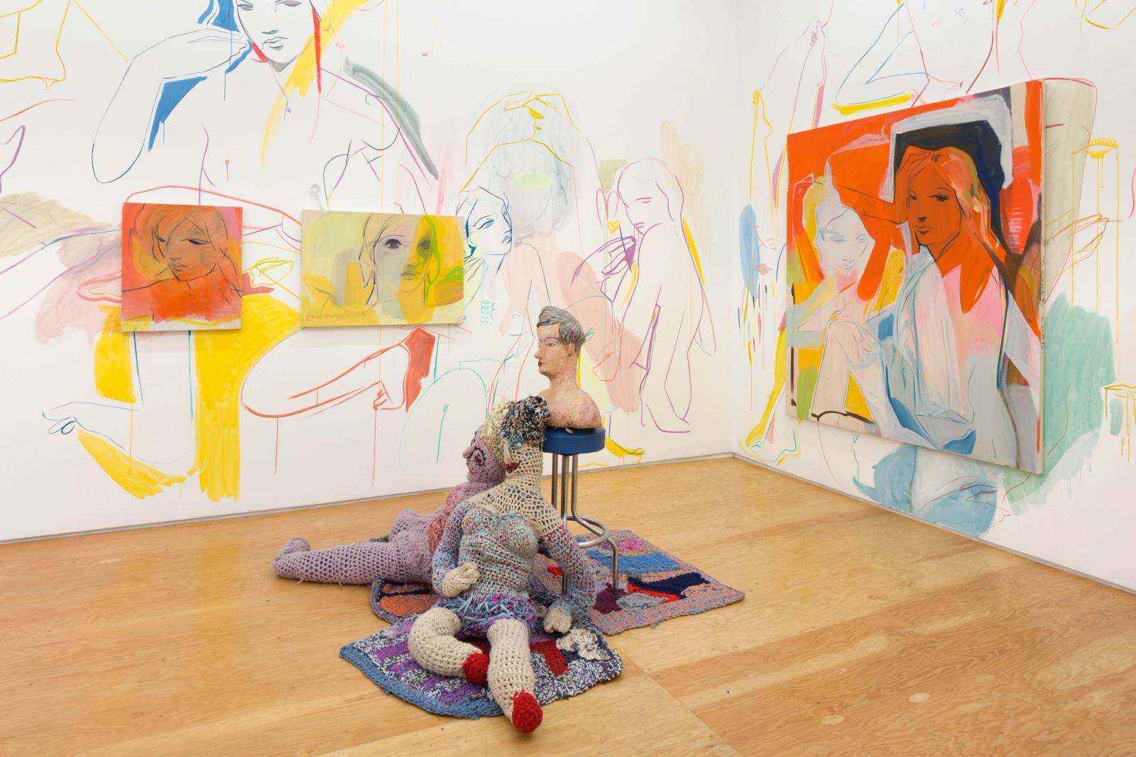 Installation view: France-Lise McGurn and Rita McGurn, Matching Mother/Daughter Tattoos, Courtesy of the Artist and Margot Samel, NY. Photo by Lance Brewer.