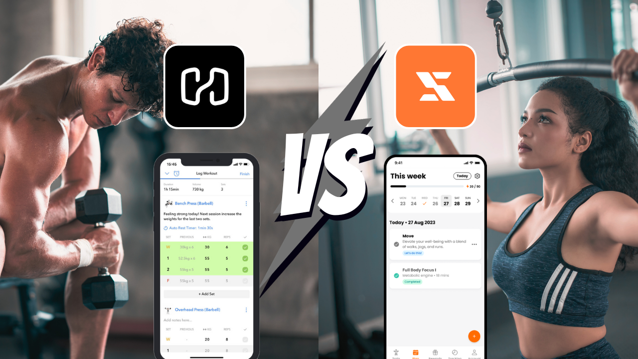 hevy app versus Slated fit app comparison workout tracker app