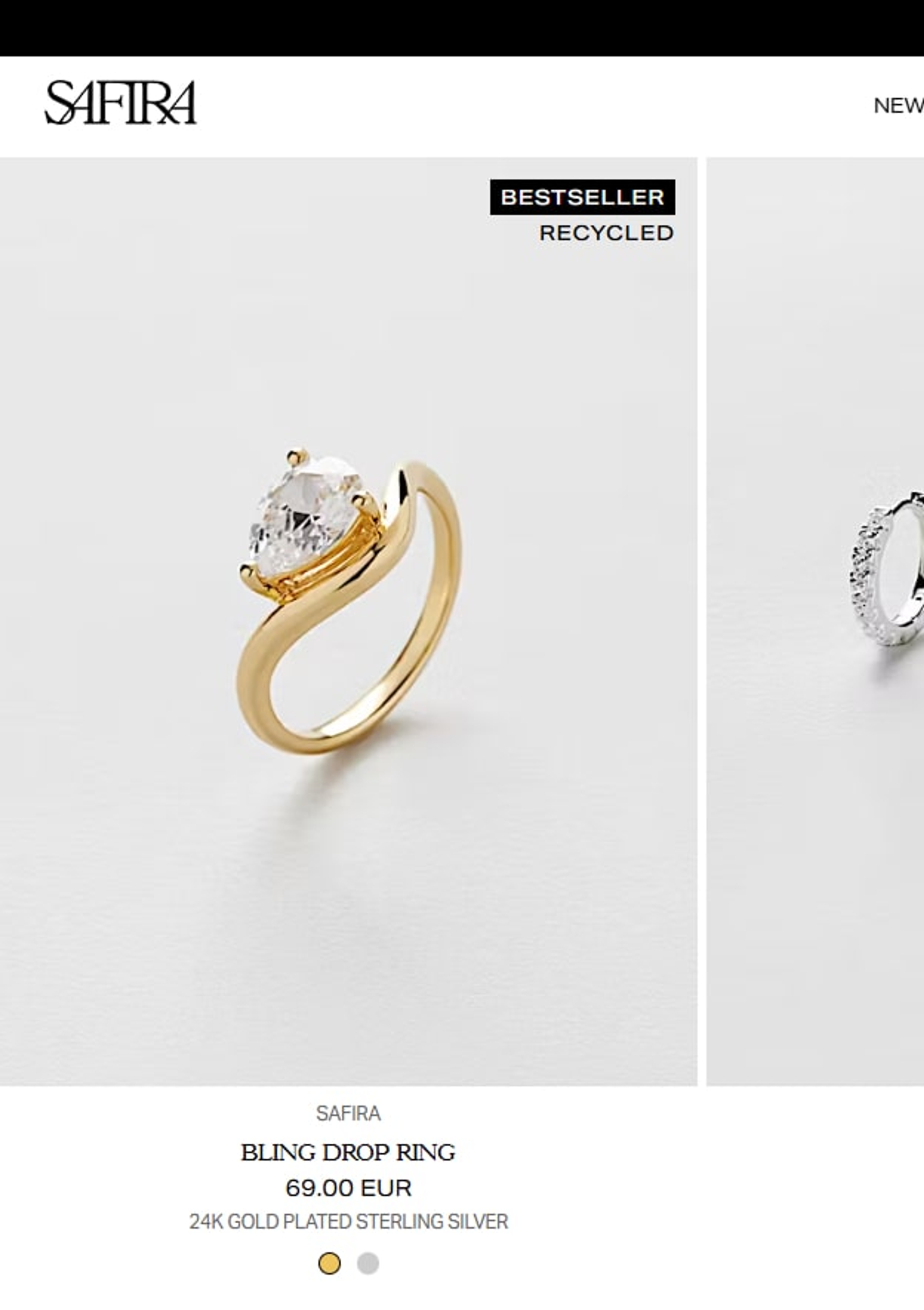 A sample work screenshot of the project called Safira