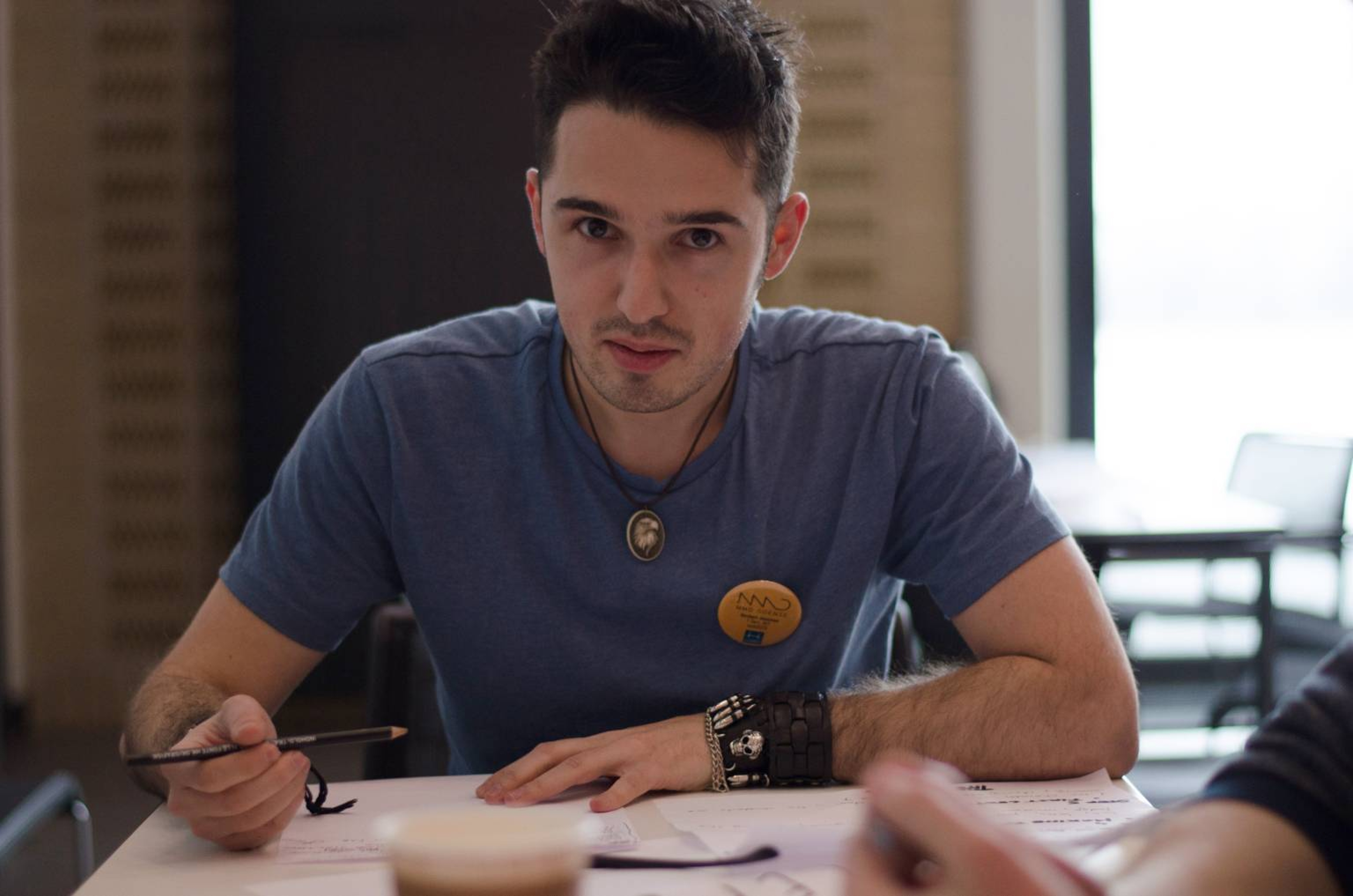 Norbert at a younger age during a university project