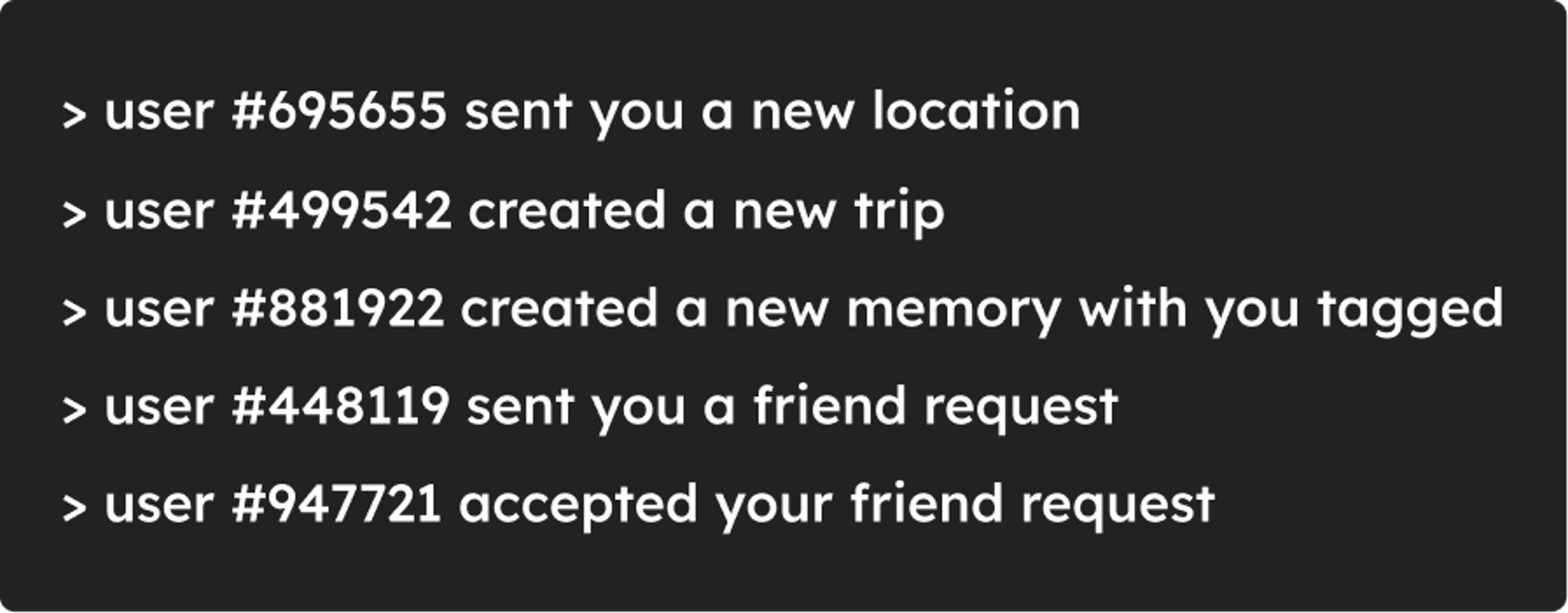 Data flow example of GoGlobers