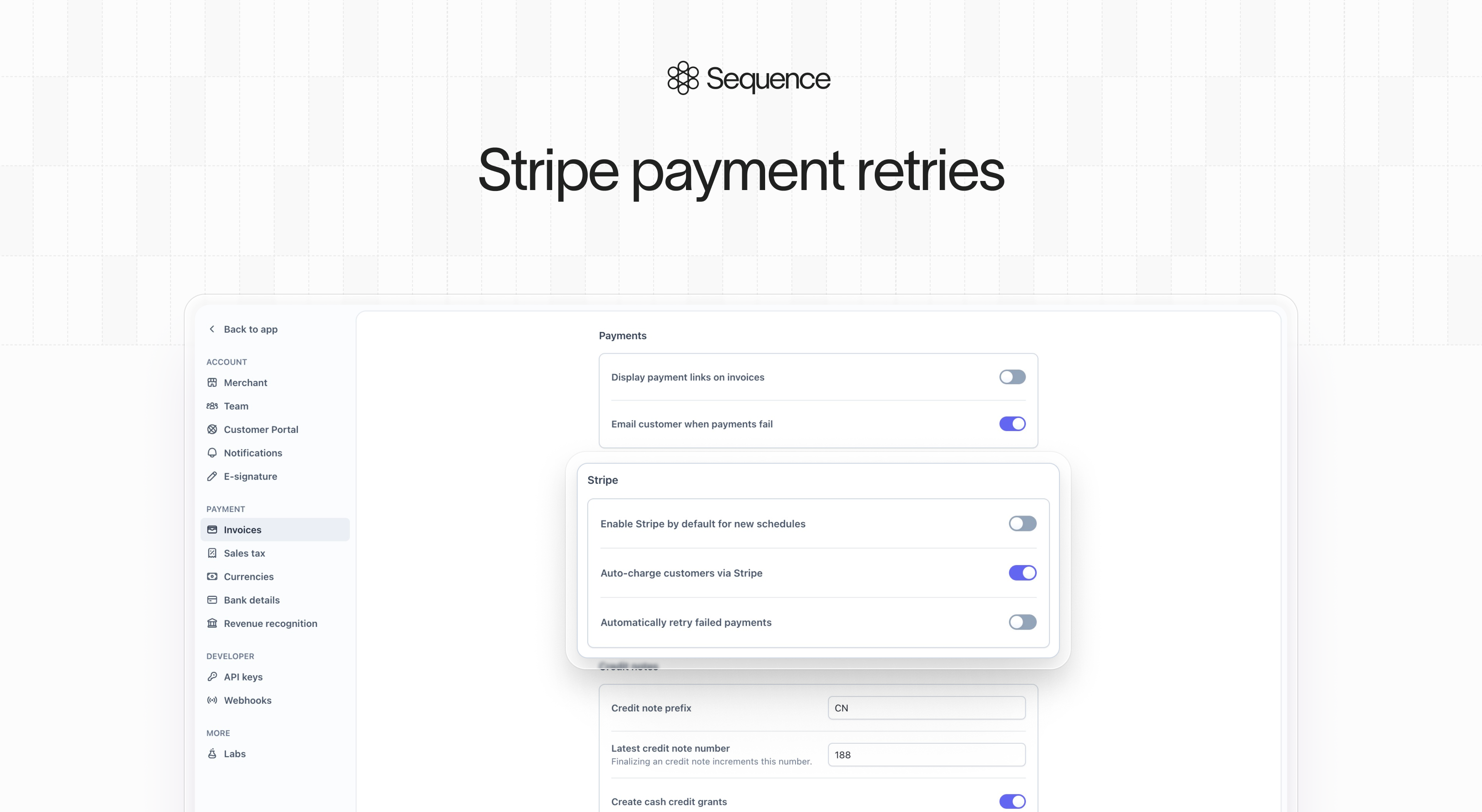 Stripe payment retries