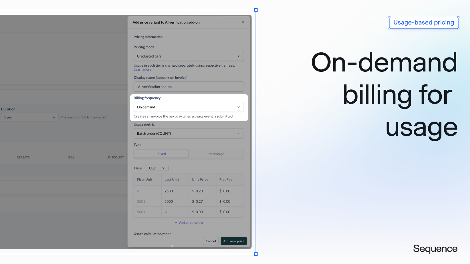 On-demand billing