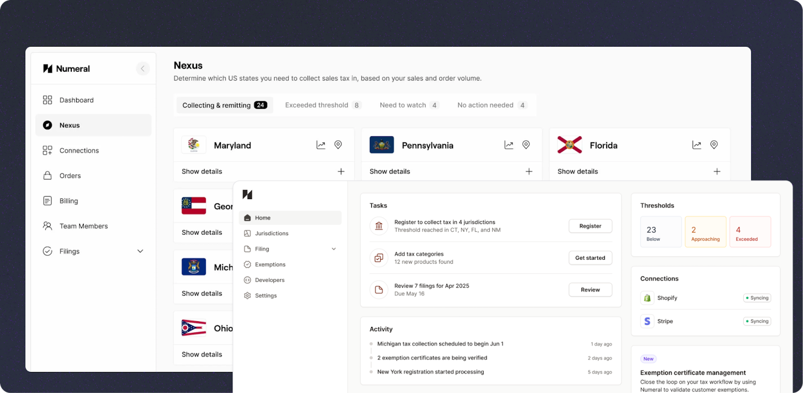 For Automated Finance Operations & Revenue Tax Compliance – Numeral