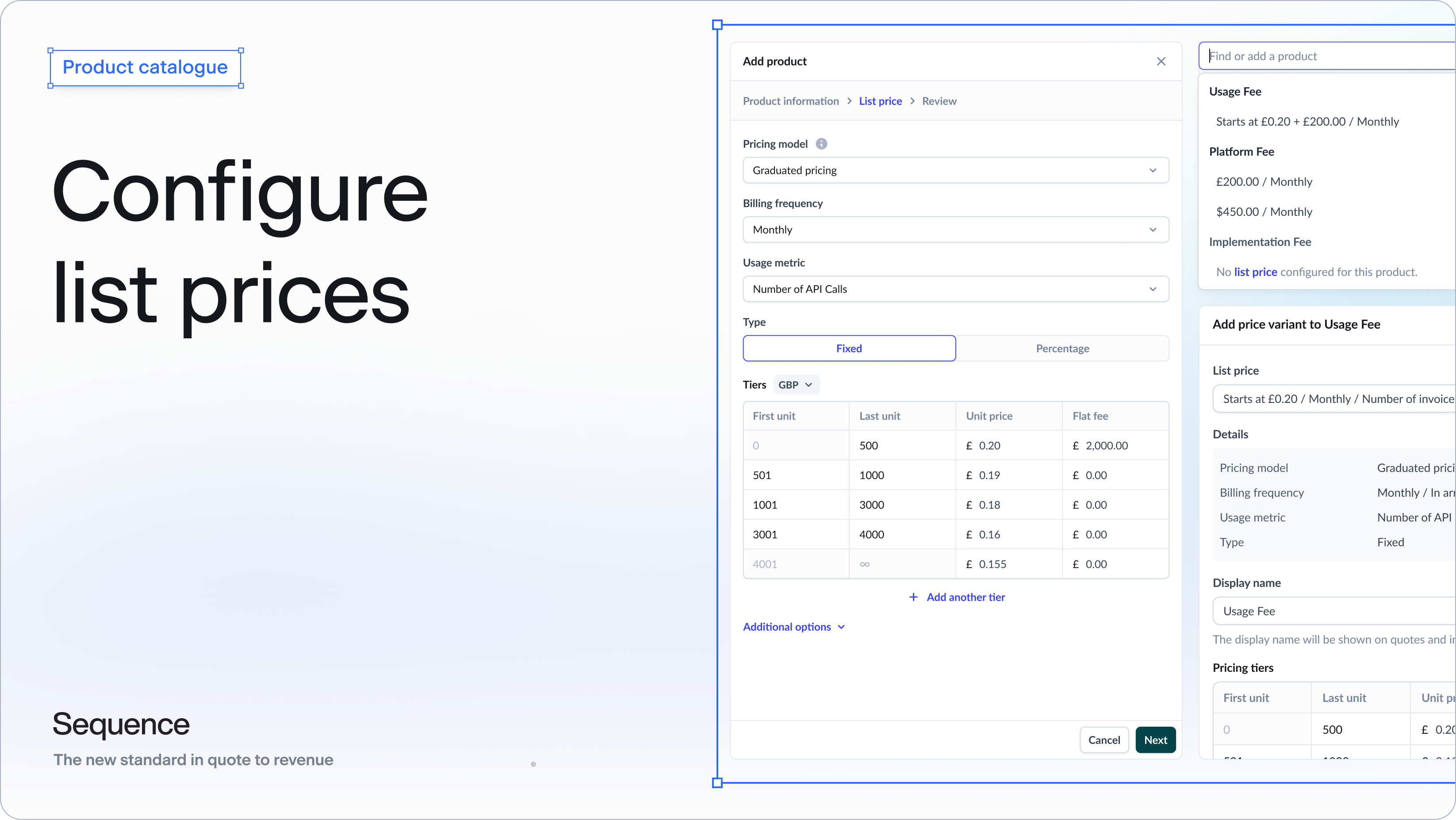 List prices