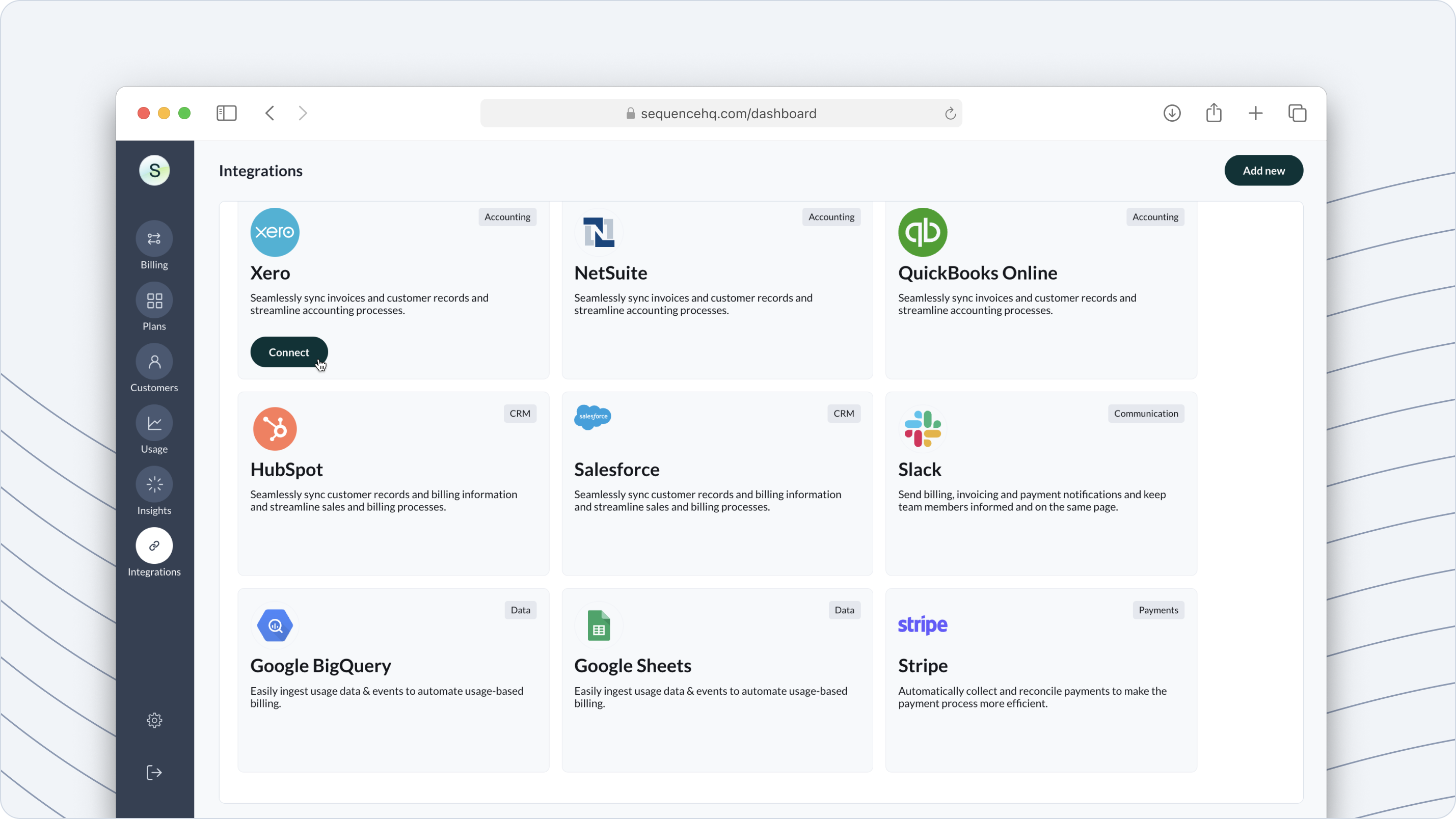 New Integrations Hub