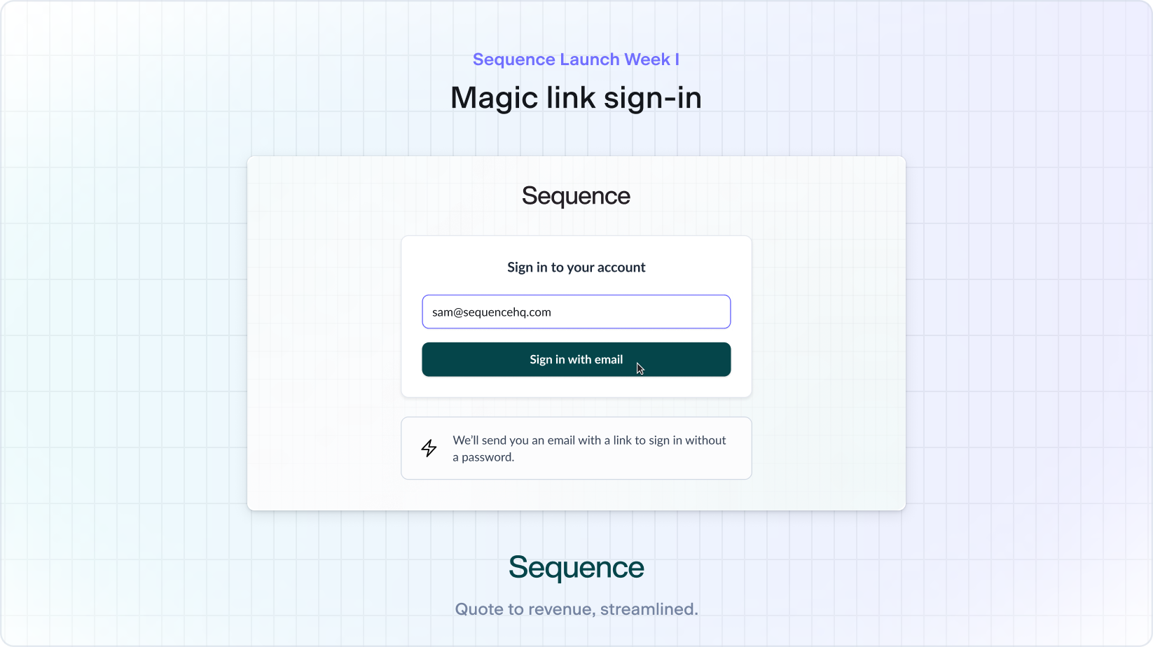 Magic link sign-in