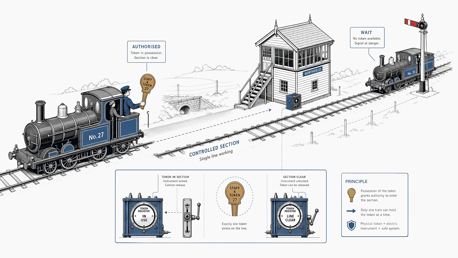 A victorian railway token system
