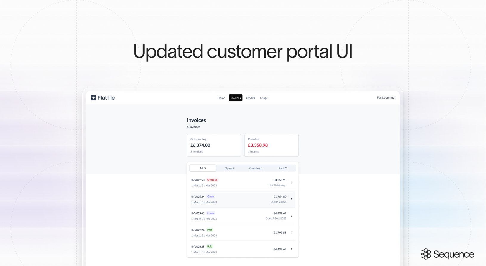 Redesigned customer portal