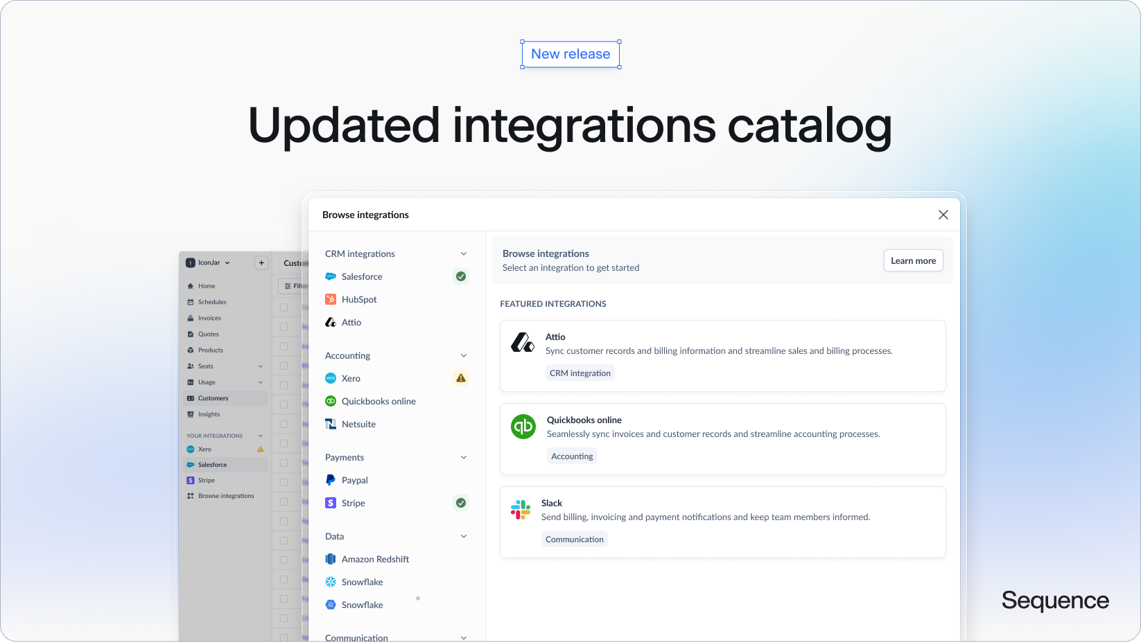 Updated integrations catalog