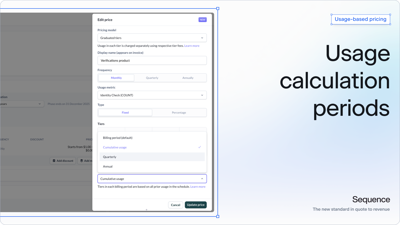 Improved usage calculation periods