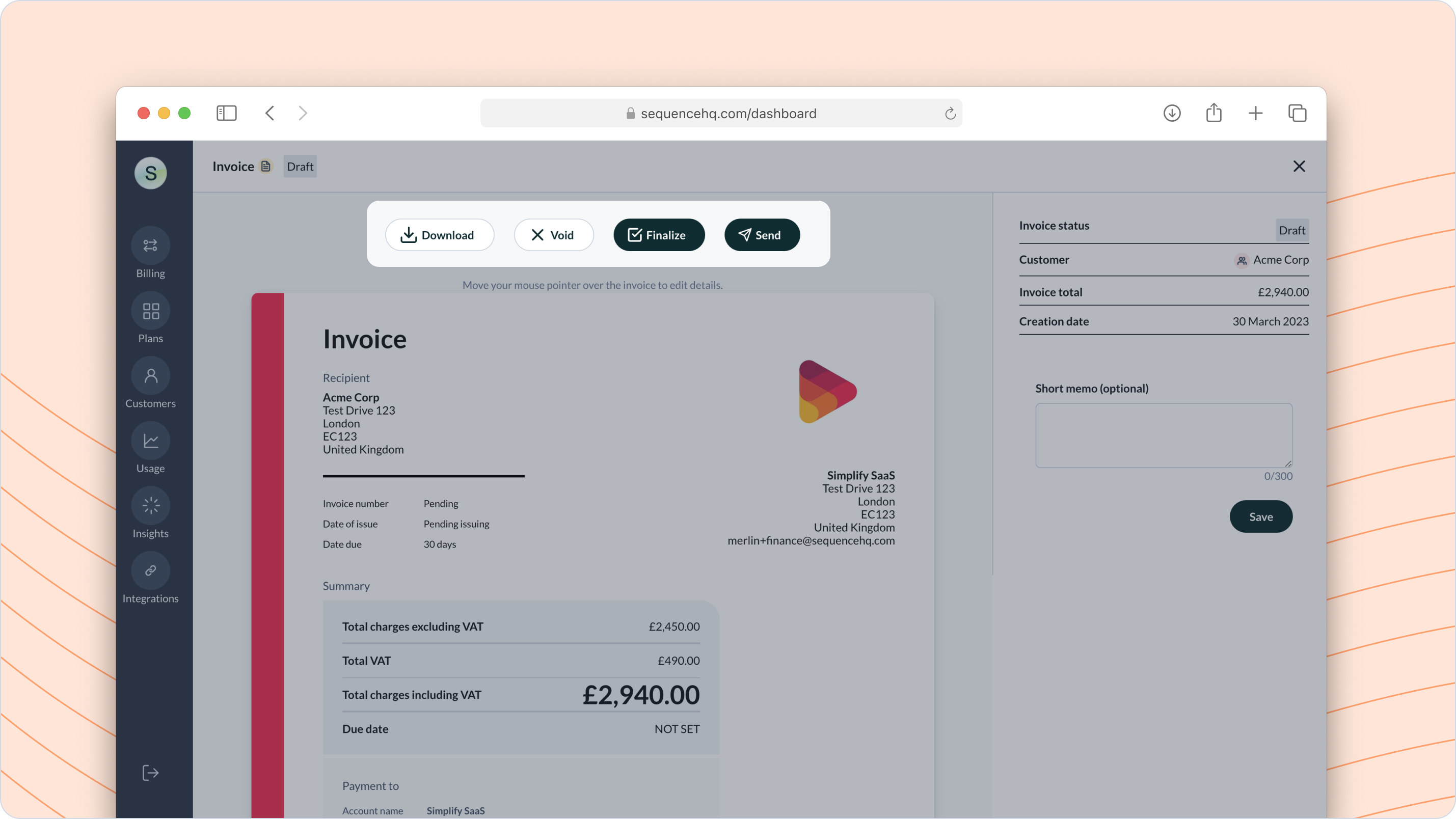 Improved Invoice Finalizing, Sending and Voiding