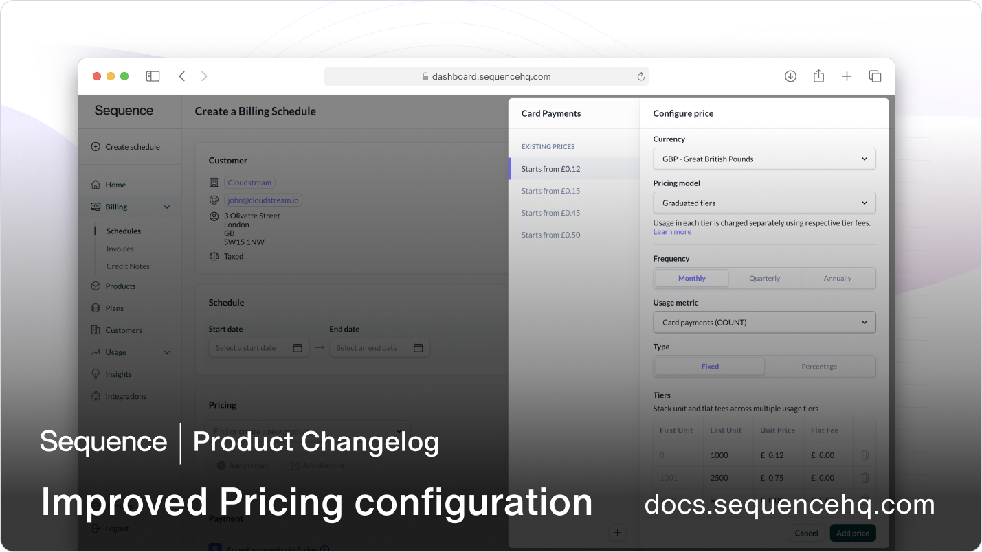 Improved pricing configuration