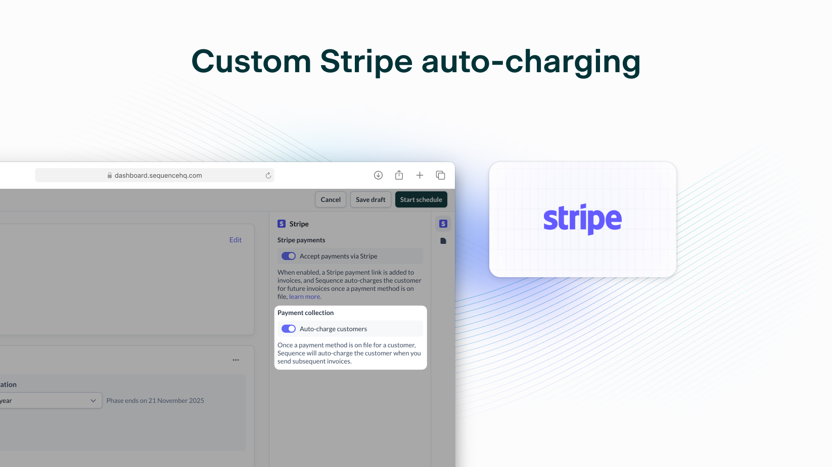 Custom Stripe auto-charging