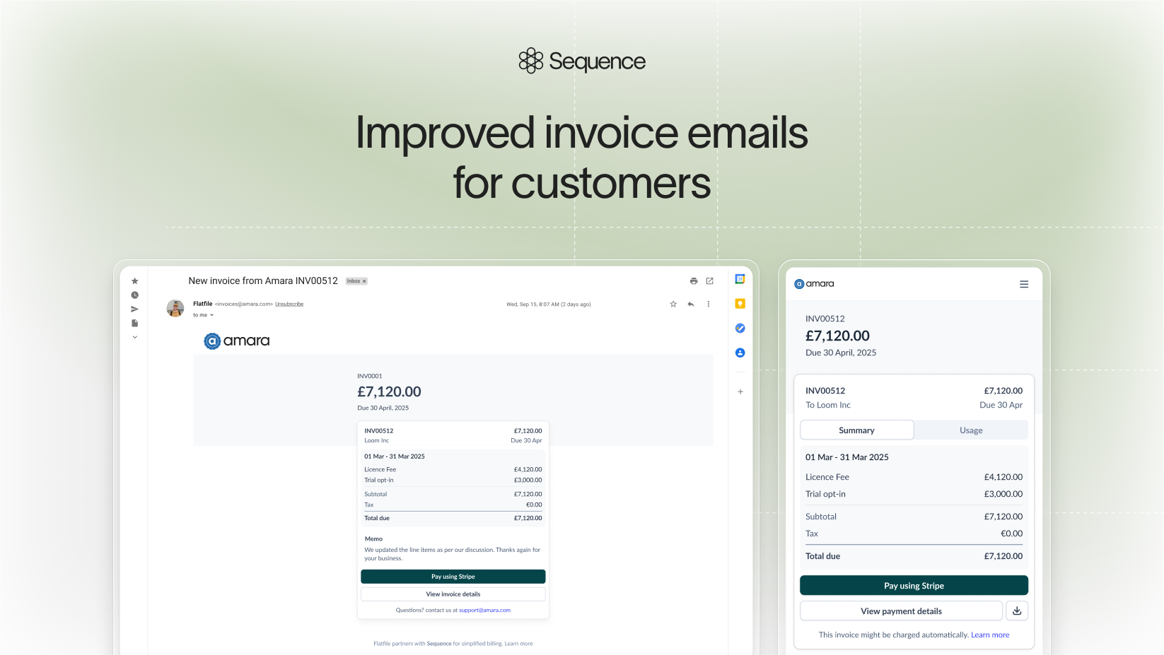Improved invoice email notifications