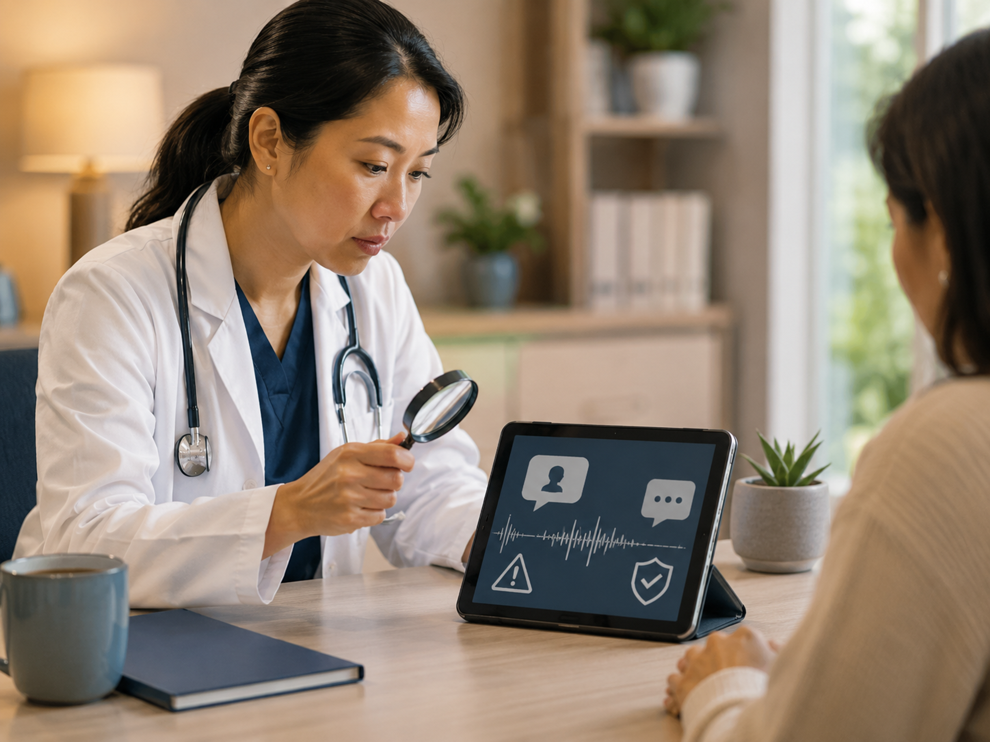 Healthcare interpreter error-tracking framework showing error type, severity, workflow stage, language, modality, recovery, root cause, and recurrence.