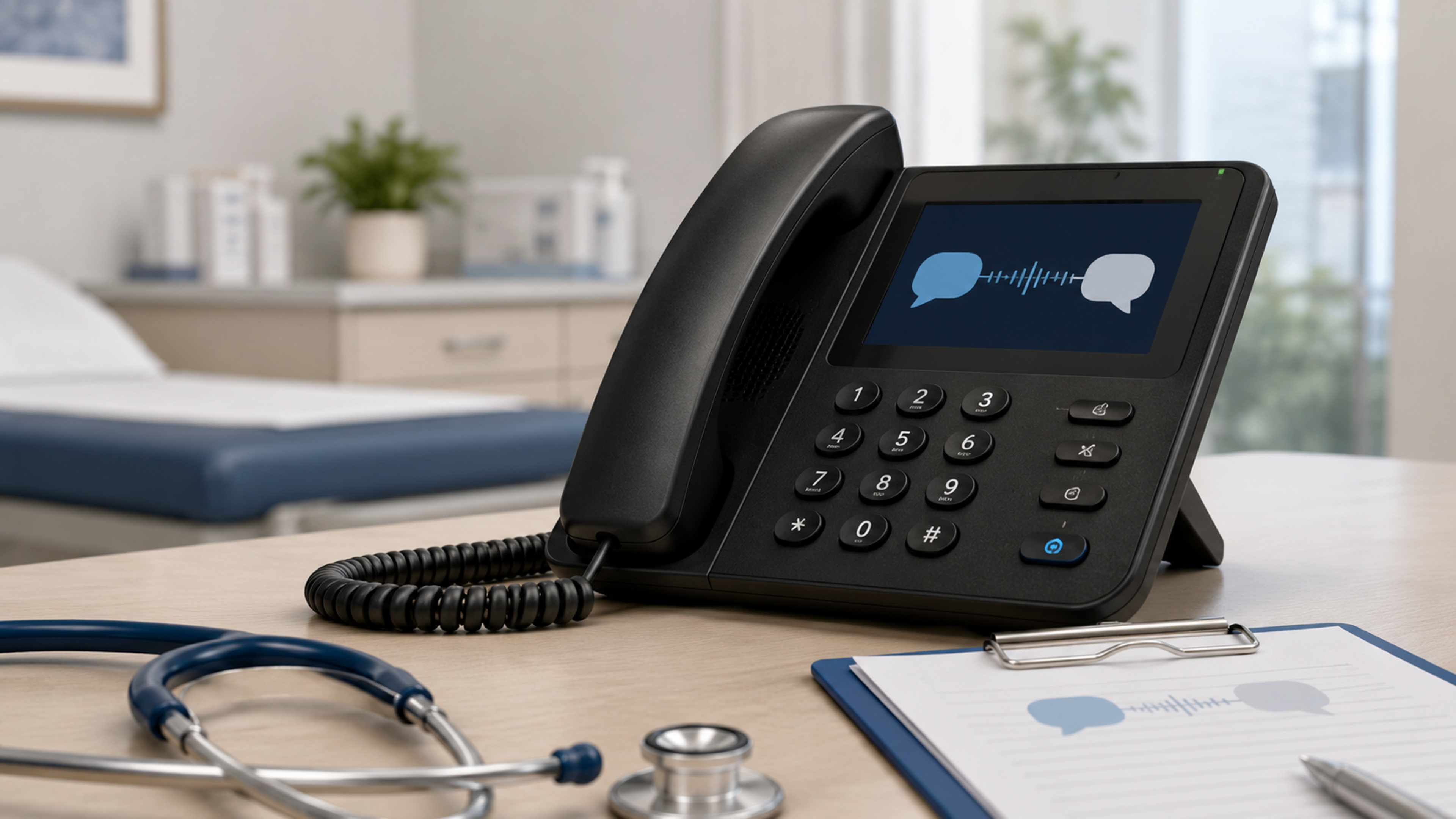 Healthcare phone interpreter service workflow showing audio-only interpretation, connection time, multi-person communication, rare-language access, and fallback options.