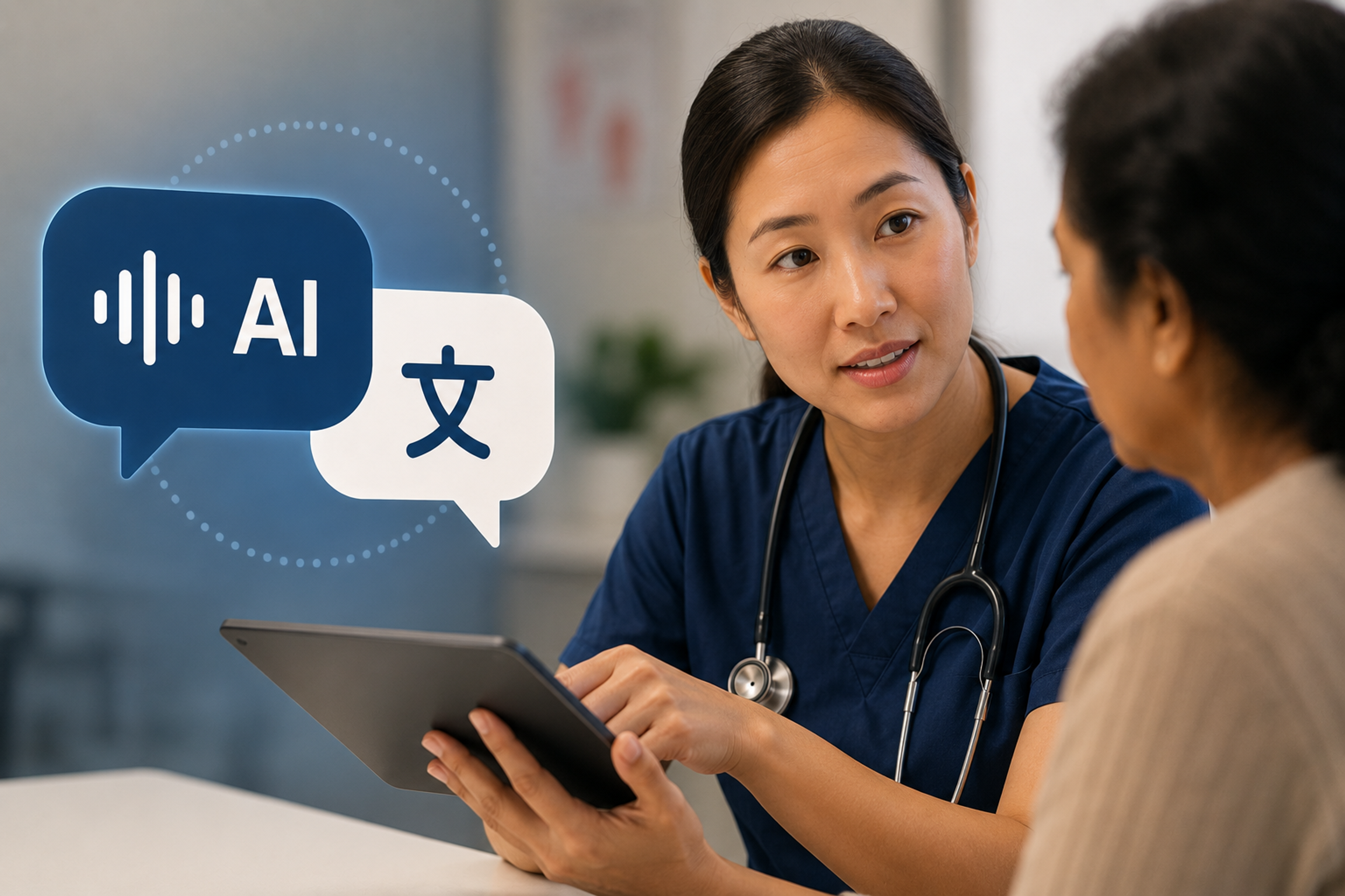 Healthcare team comparing AI translation and medical interpretation services for clinical workflows.