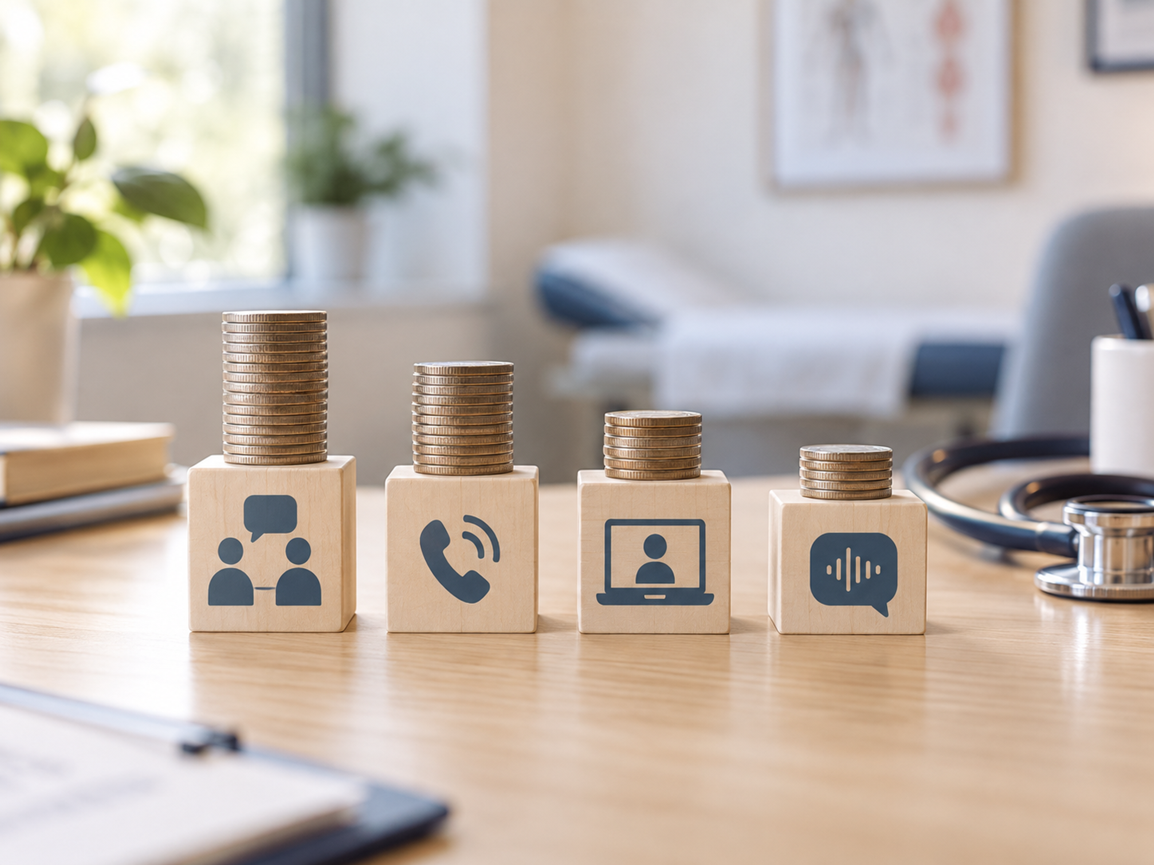 Healthcare finance team comparing in-house, contracted, and on-demand medical interpreter costs.