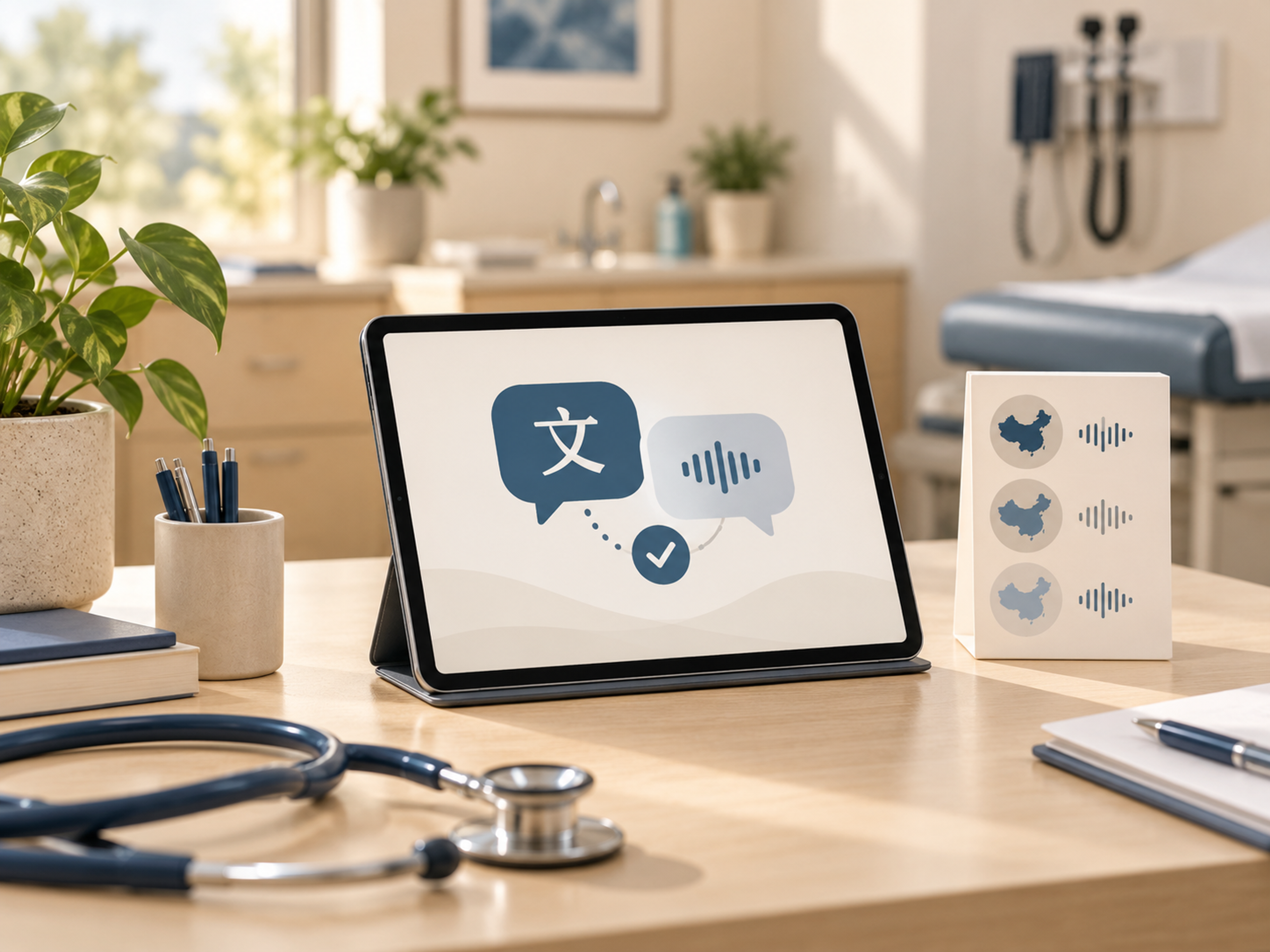 Chinese medical interpretation testing framework for Mandarin and Cantonese covering language identification, accents, code-switching, medications, numbers, and clinical speech.