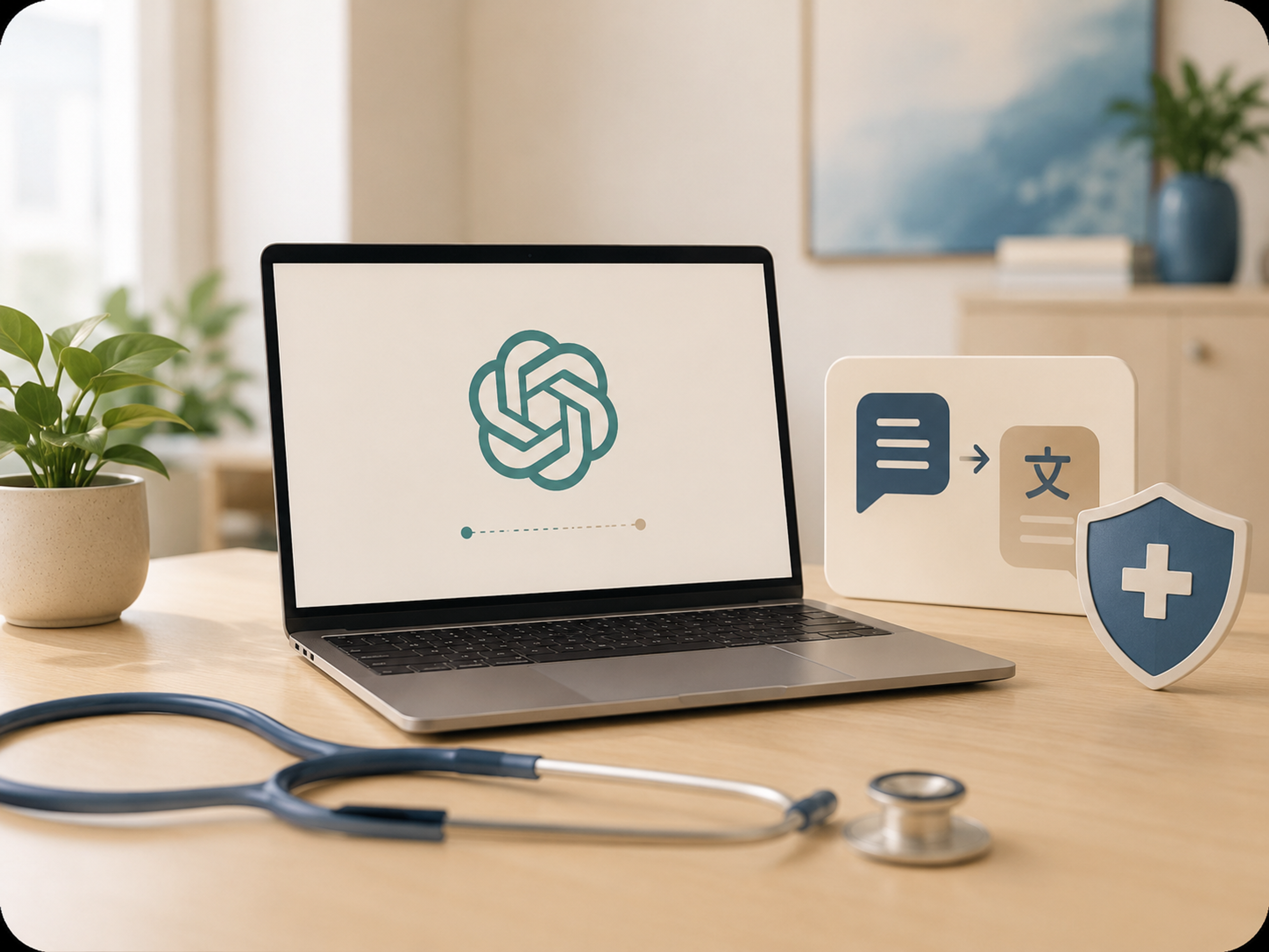 Healthcare team comparing ChatGPT medical translation, HIPAA coverage, clinical accuracy, and AI medical interpretation workflows.