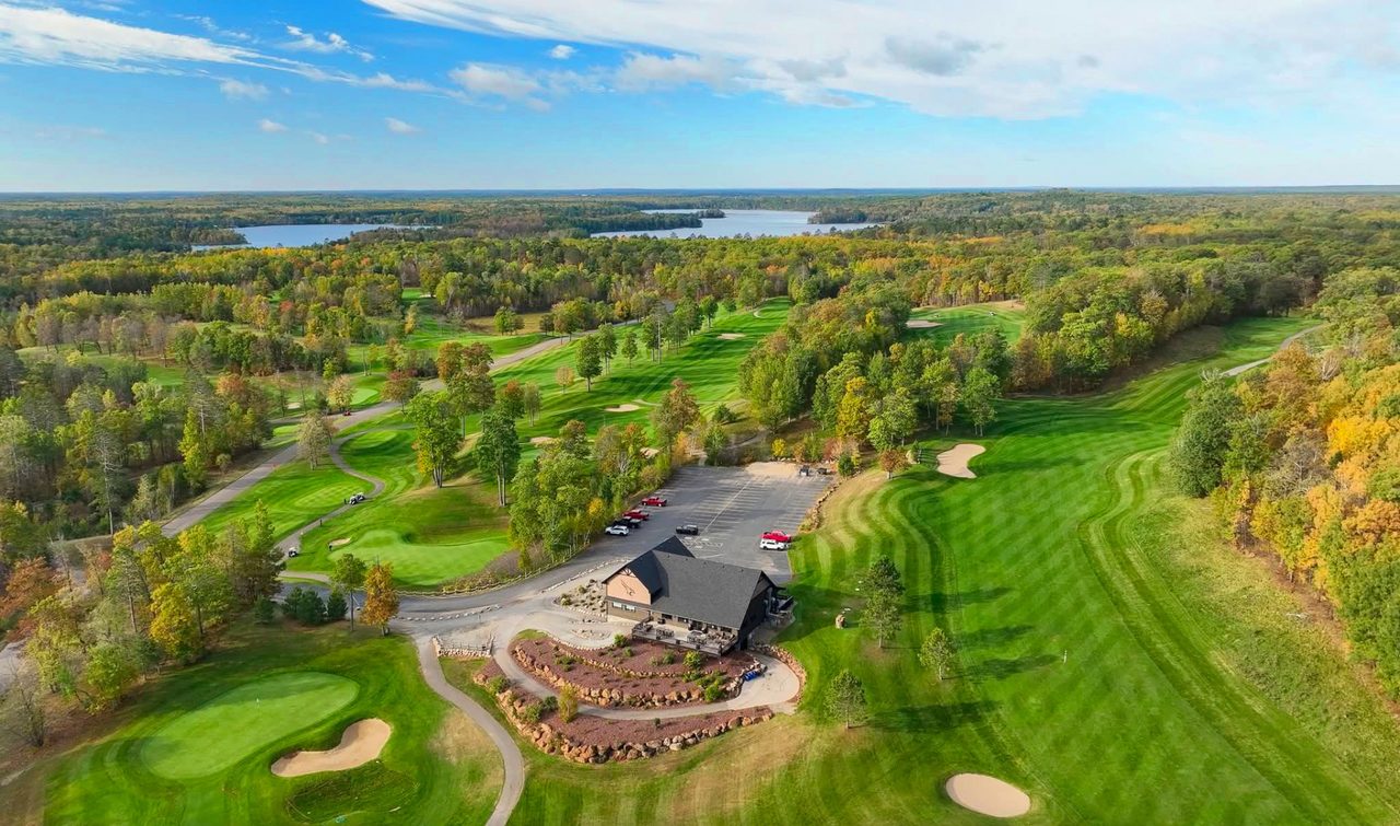 Aerial of Golden Eagle Golf Club's golf course