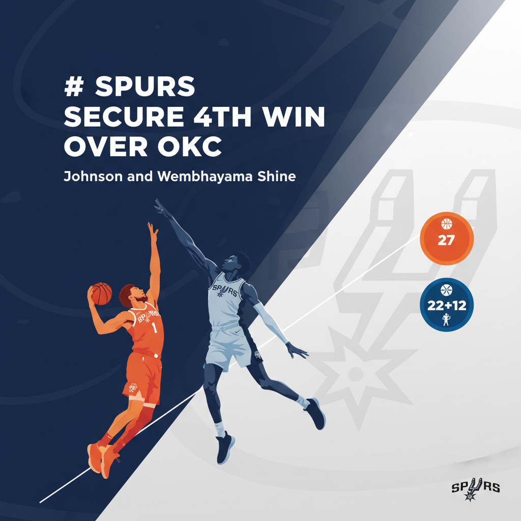 Spurs Secure 4th Win Over OKC as Johnson and Wembanyama Shine