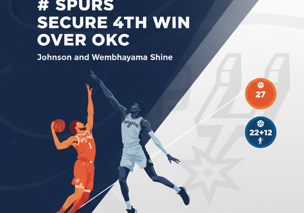 Spurs Secure 4th Win Over OKC as Johnson and Wembanyama Shine