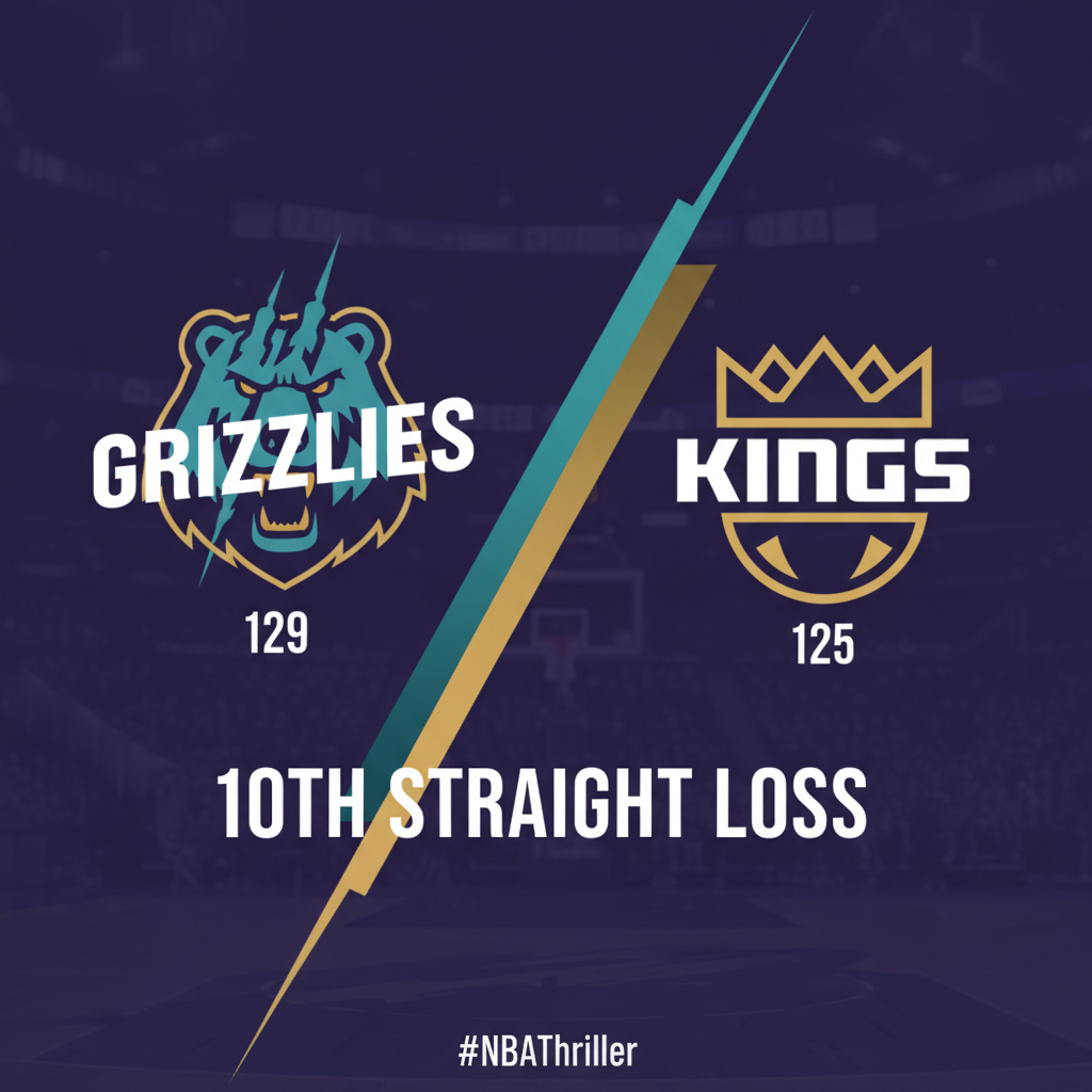 Grizzlies Hand Kings Season-Worst 10th Straight Loss in 129-125 Thriller