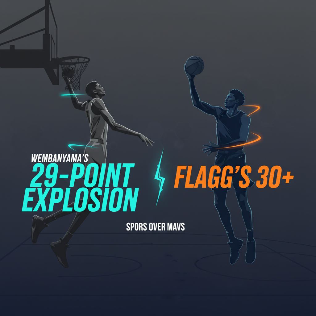 Wembanyama's 29-Point Explosion Leads Spurs Over Mavs Despite Flagg's 30+