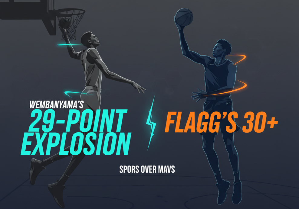 Wembanyama's 29-Point Explosion Leads Spurs Over Mavs Despite Flagg's 30+