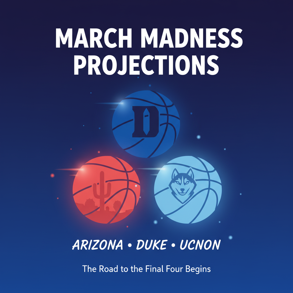 Arizona, Duke, UConn Headline Early March Madness Projections