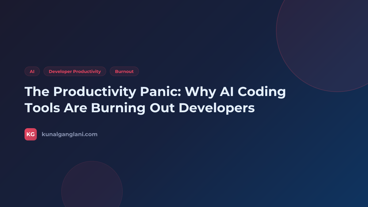 The Productivity Panic: Why AI Coding Tools Are Burning Out Developers