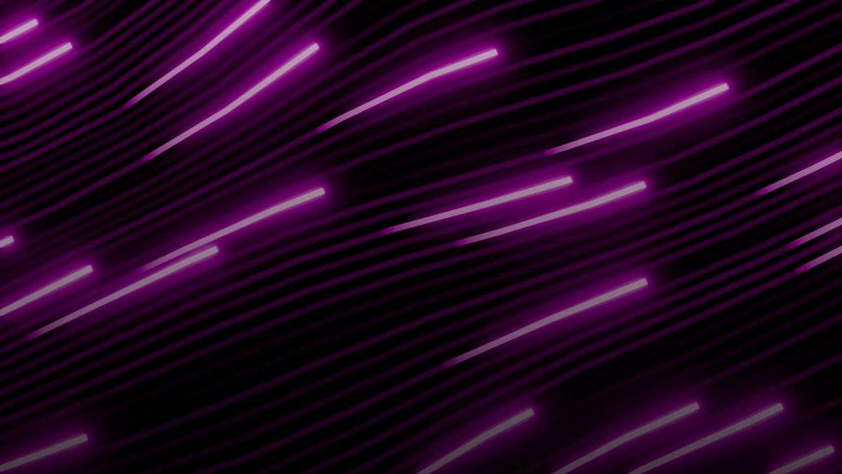 Abstract purple lines on a black background