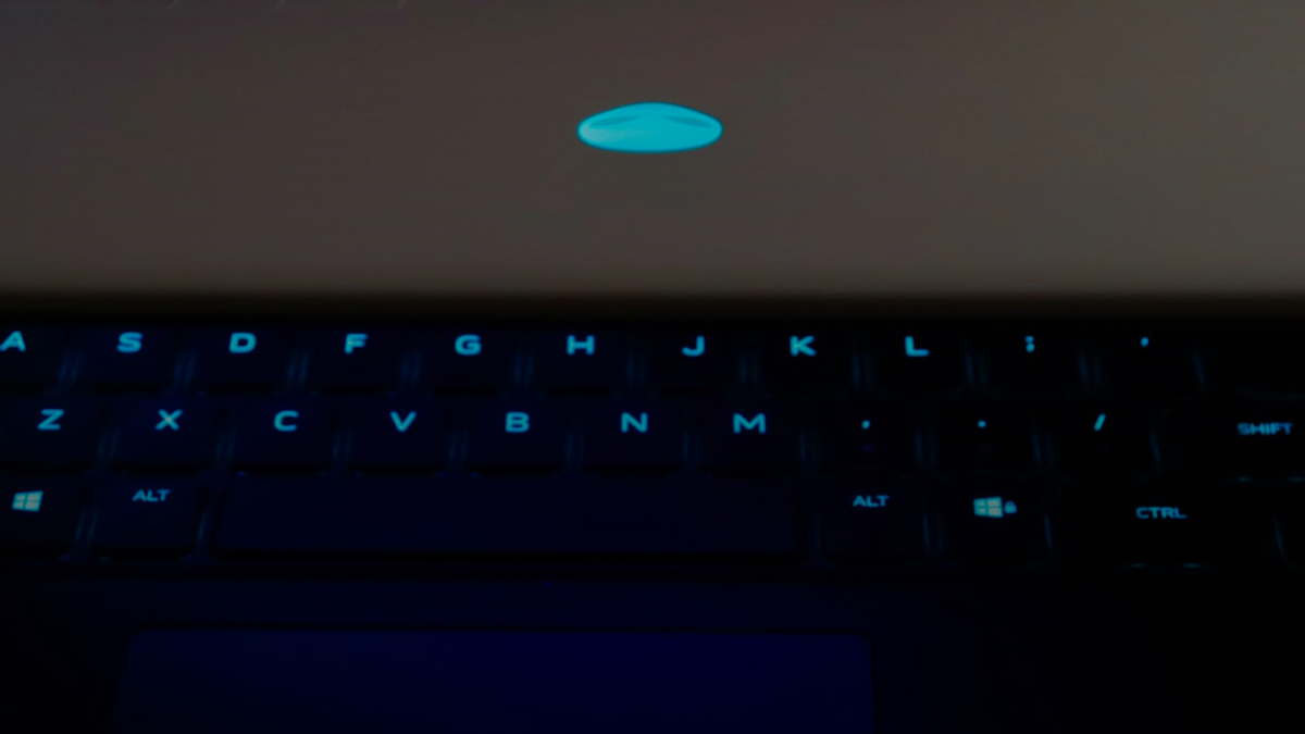 a close up of a laptop computer keyboard