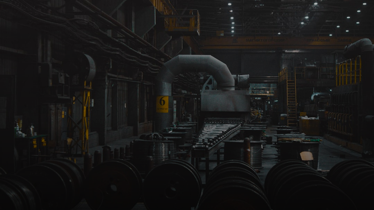 A factory filled with lots of machines and machinery