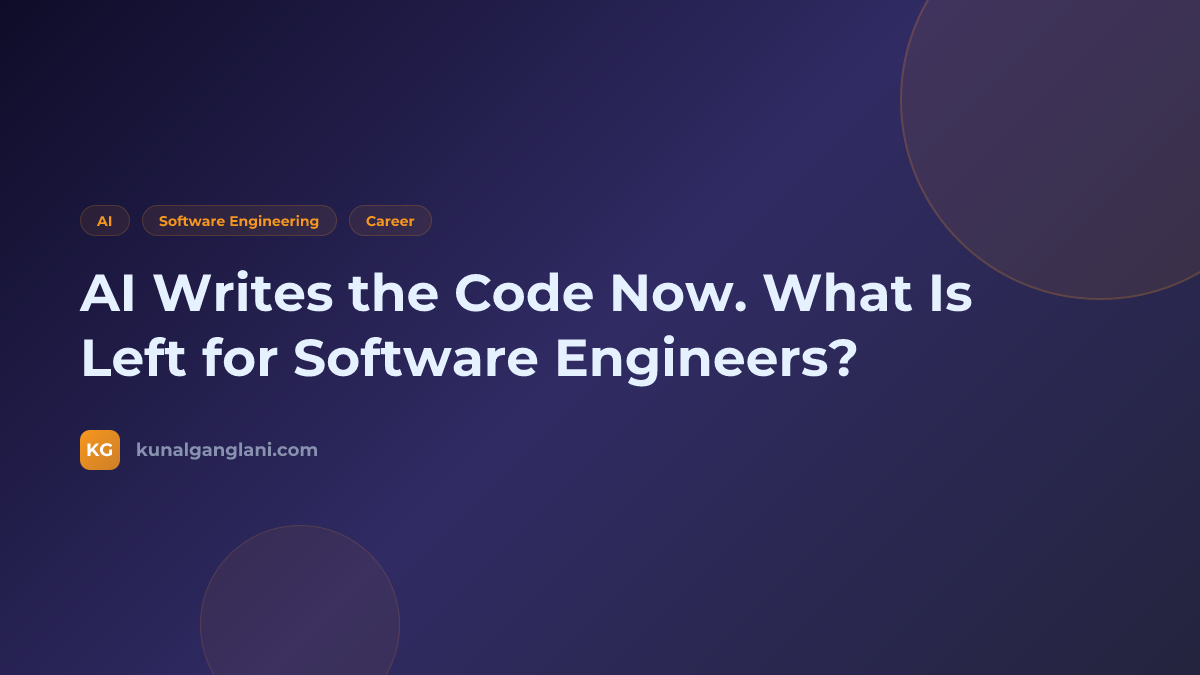 AI Writes the Code Now. What Is Left for Software Engineers?
