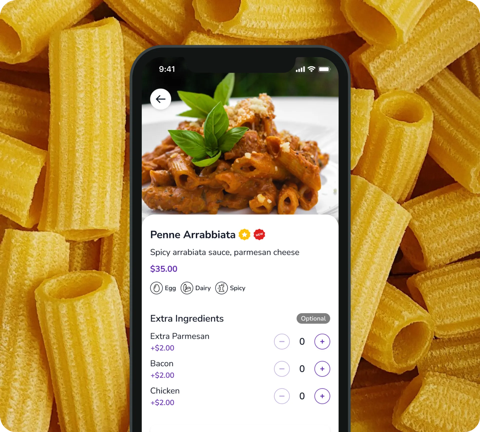 FineDine's easy menu management page.