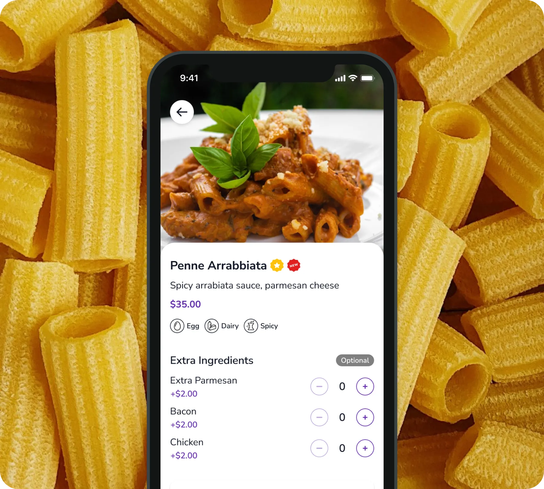 FineDine's easy menu management page.